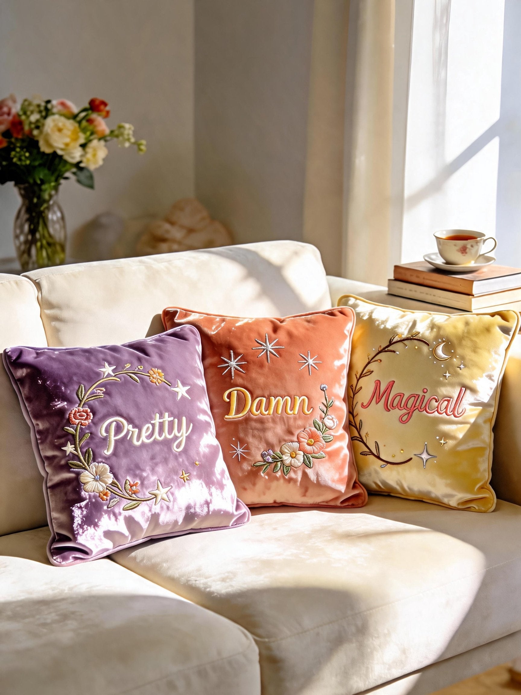Pretty Throw Pillow Set