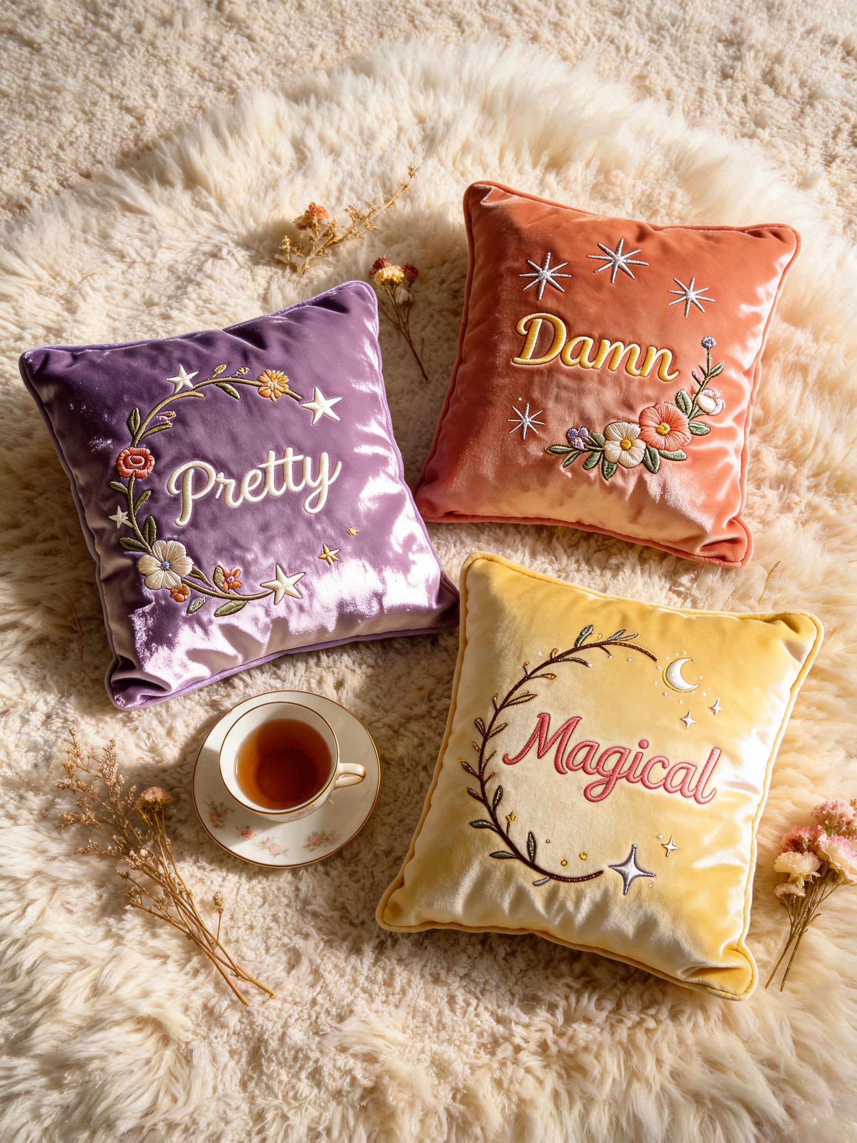 Pretty Throw Pillow Set