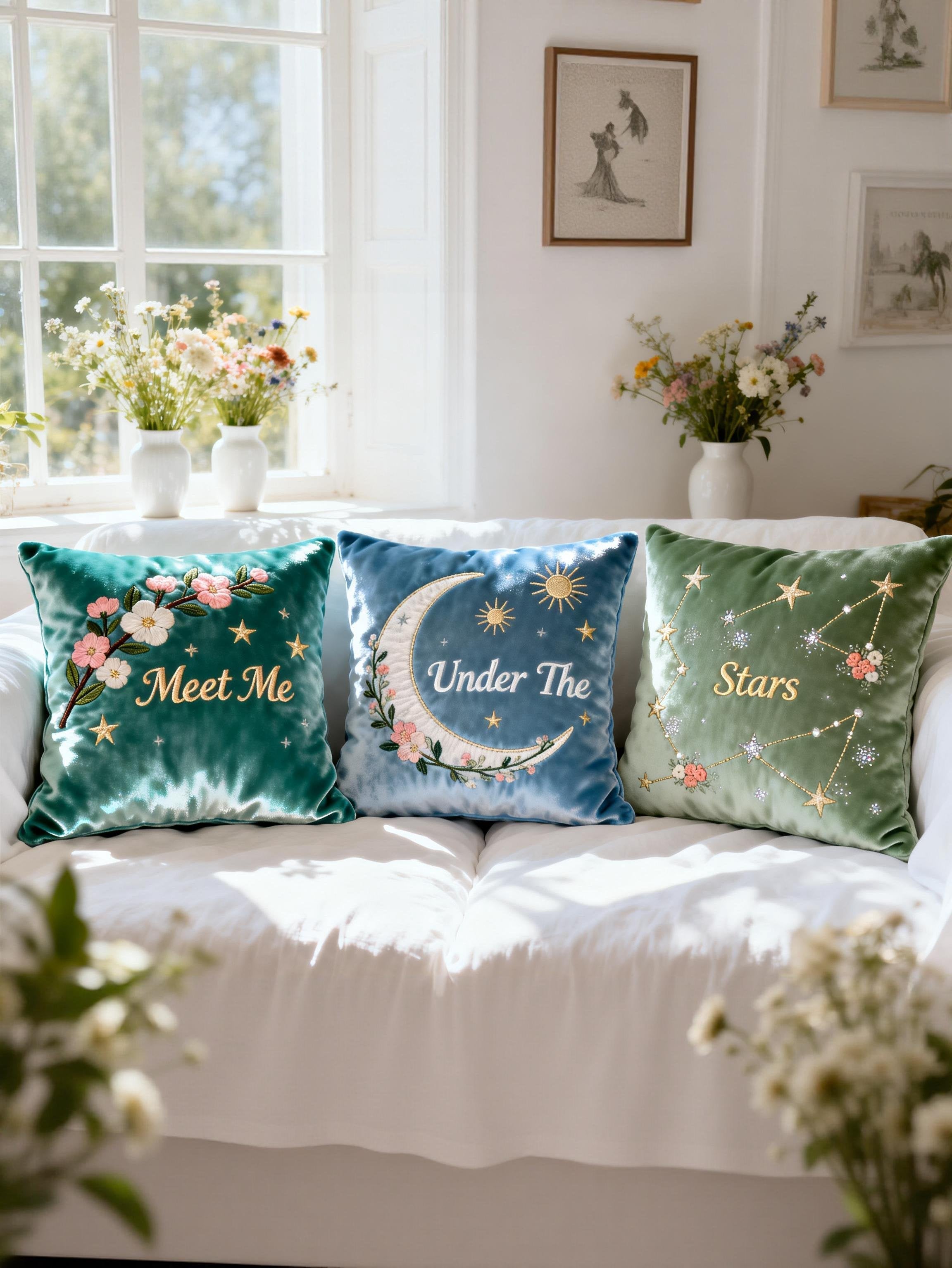 Stars Throw Pillow Set