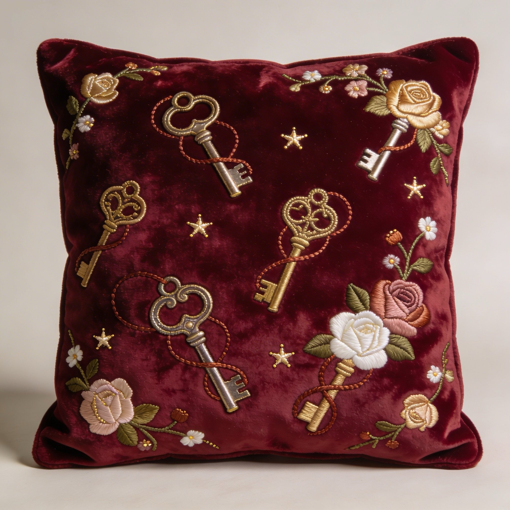 Love Keys Throw Pillow