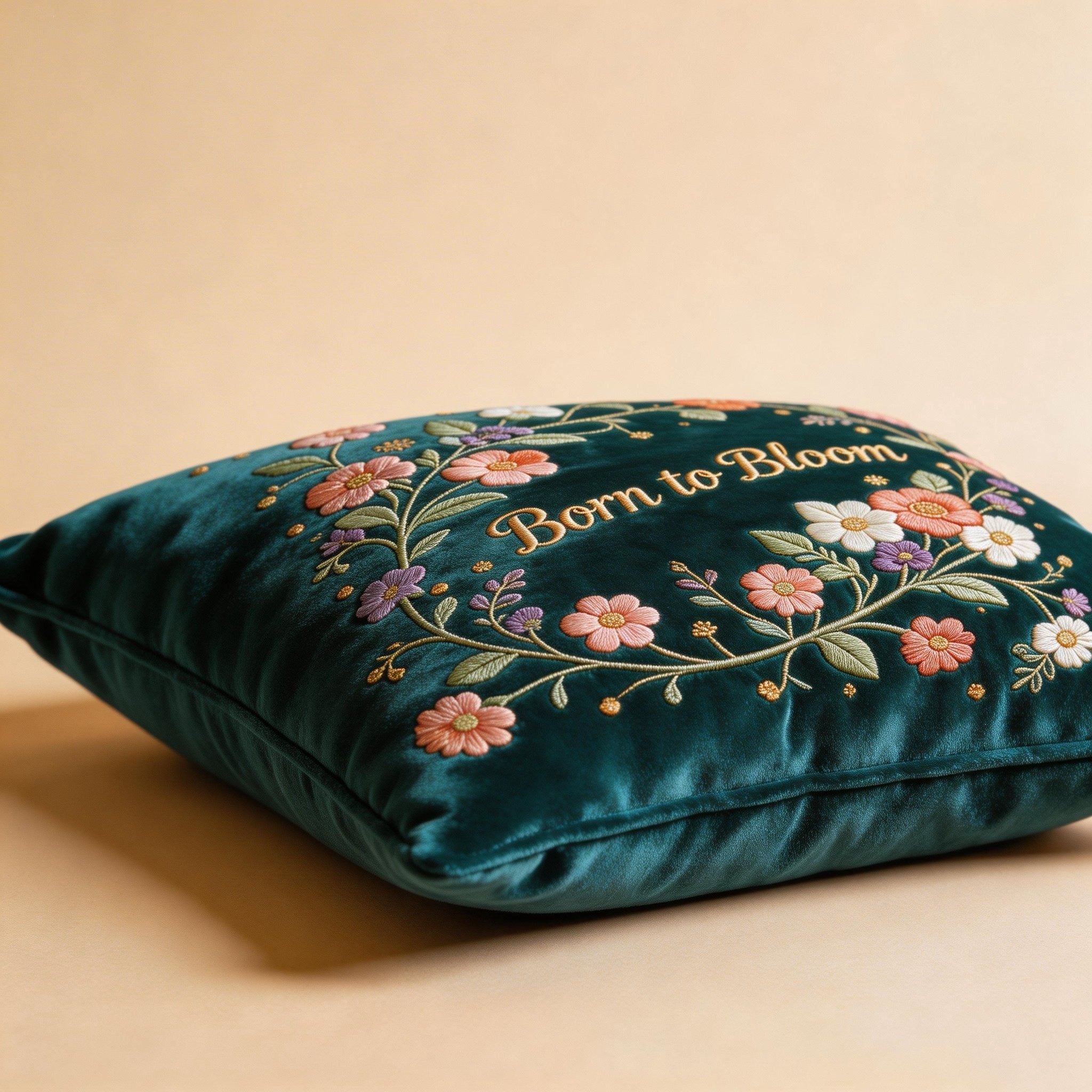 Born To Bloom Throw Pillow