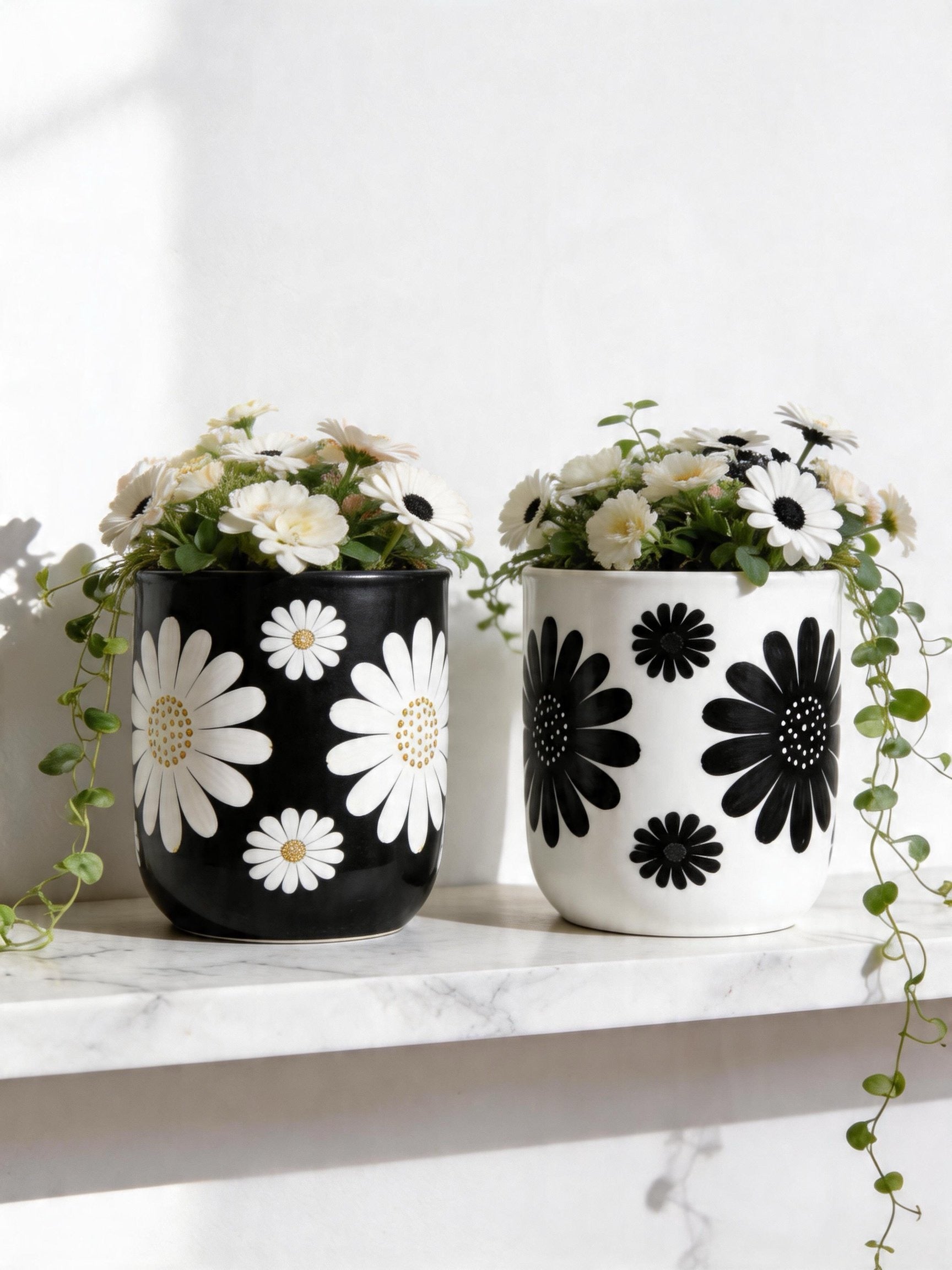 Mono Daisy Planter (Set of 2)