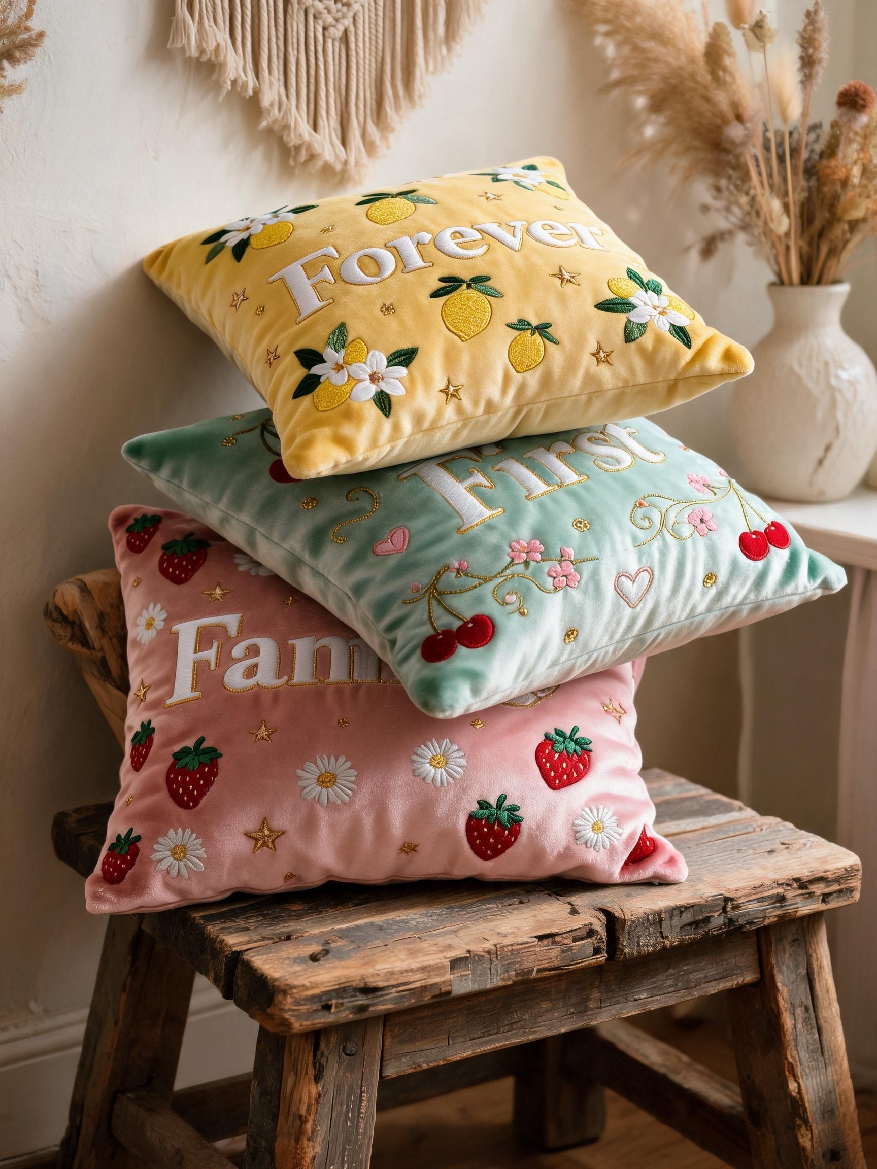 Family Forever Throw Pillow Set