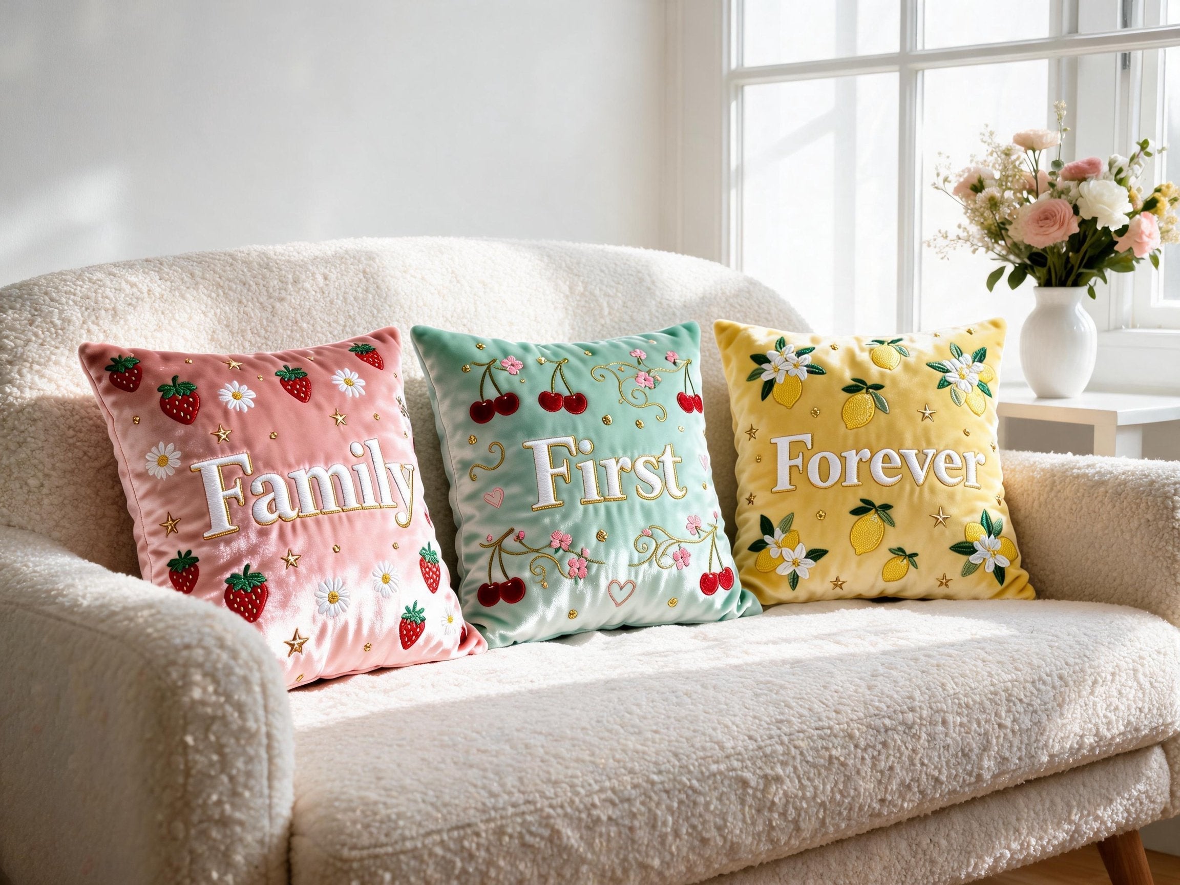 Family Forever Throw Pillow Set