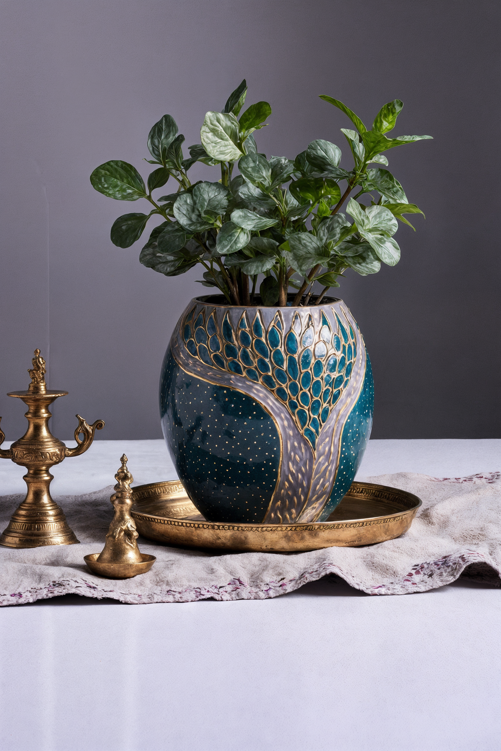 Royal Feather Planter