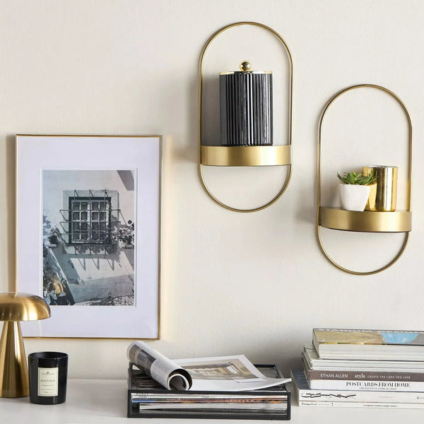 Dual Arc Shelves Set of 2 - Greek Island