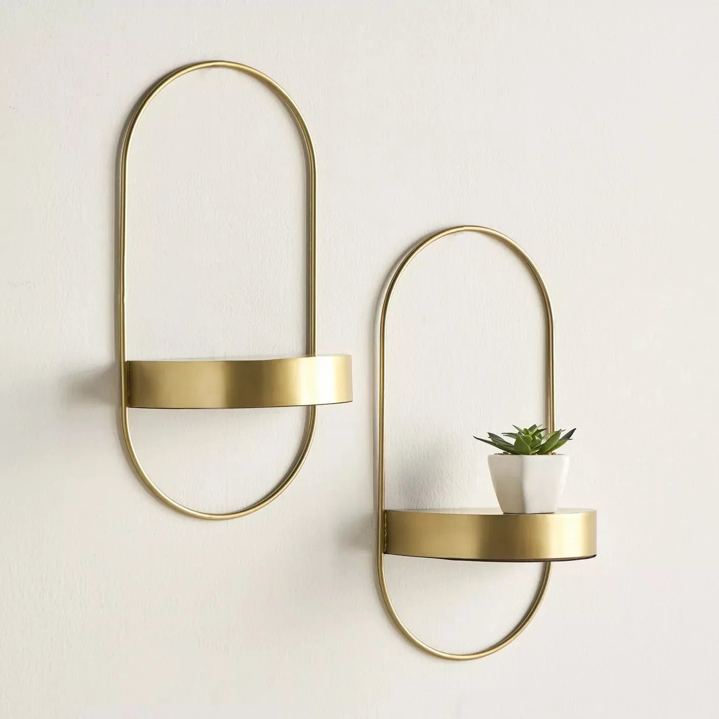 Dual Arc Shelves Set of 2 - Greek Island