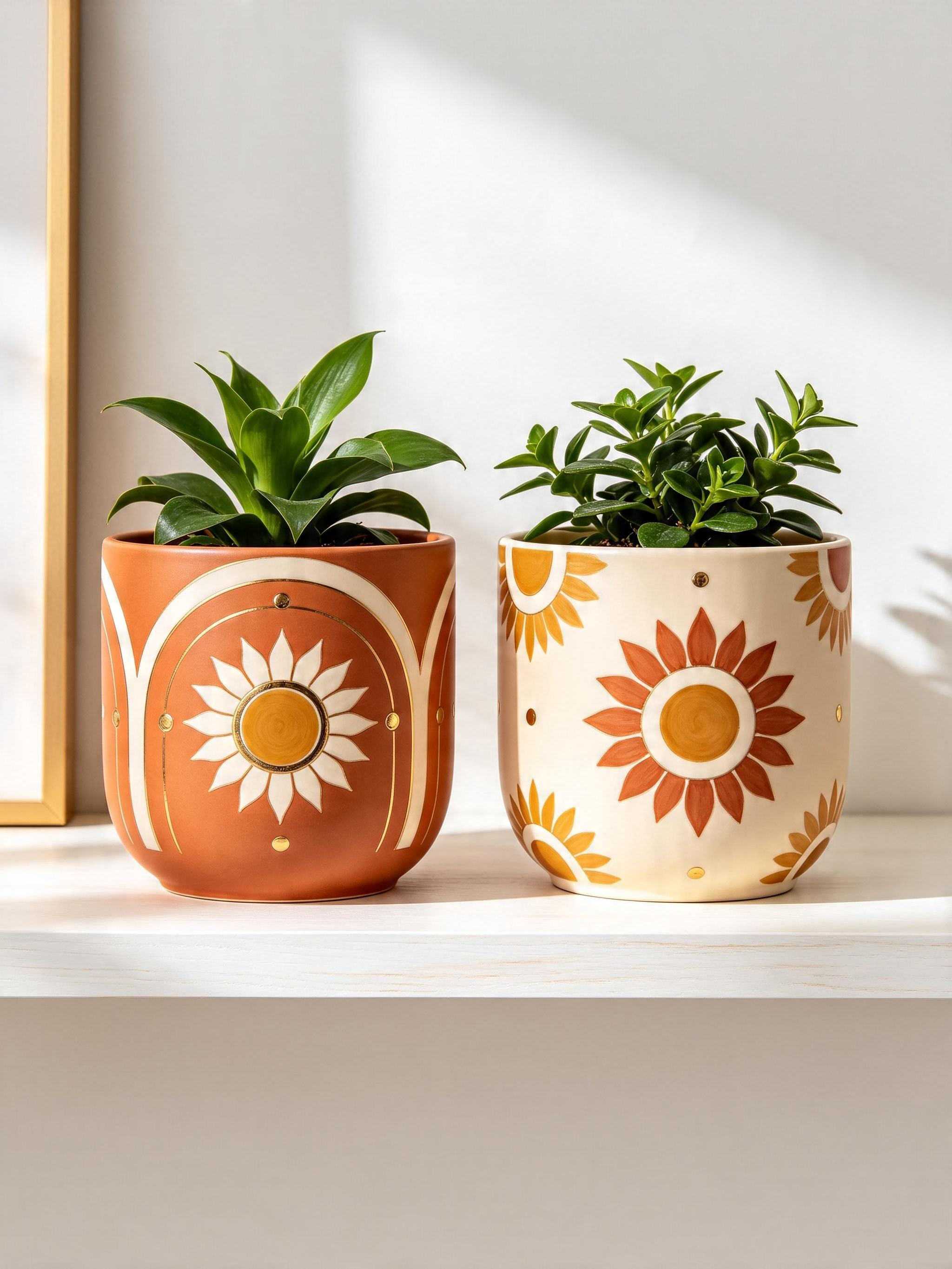 Golden Sunflower Planter (Set of 3)