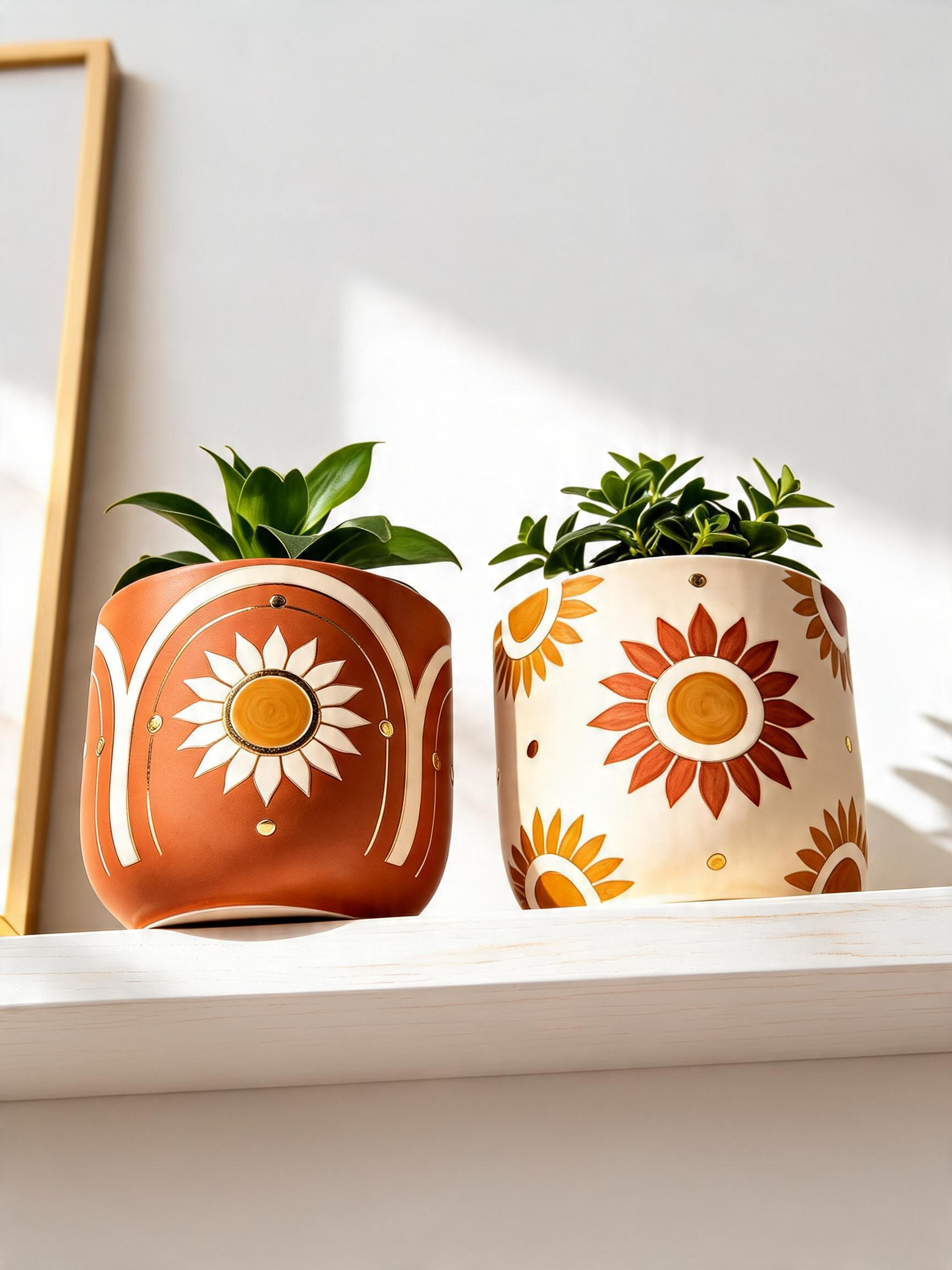Golden Sunflower Planter (Set of 3)