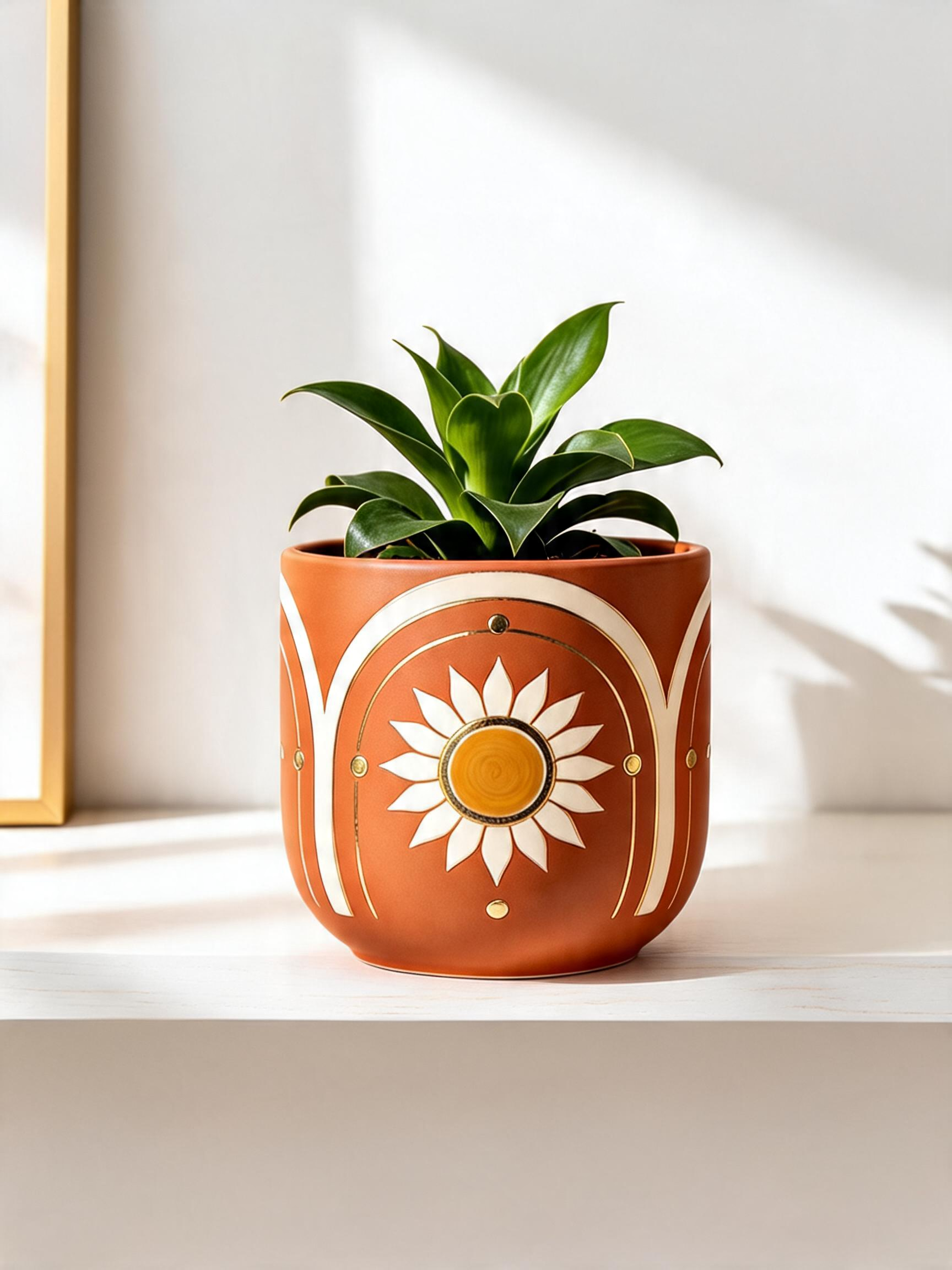Golden Sunflower Planter (Set of 3)