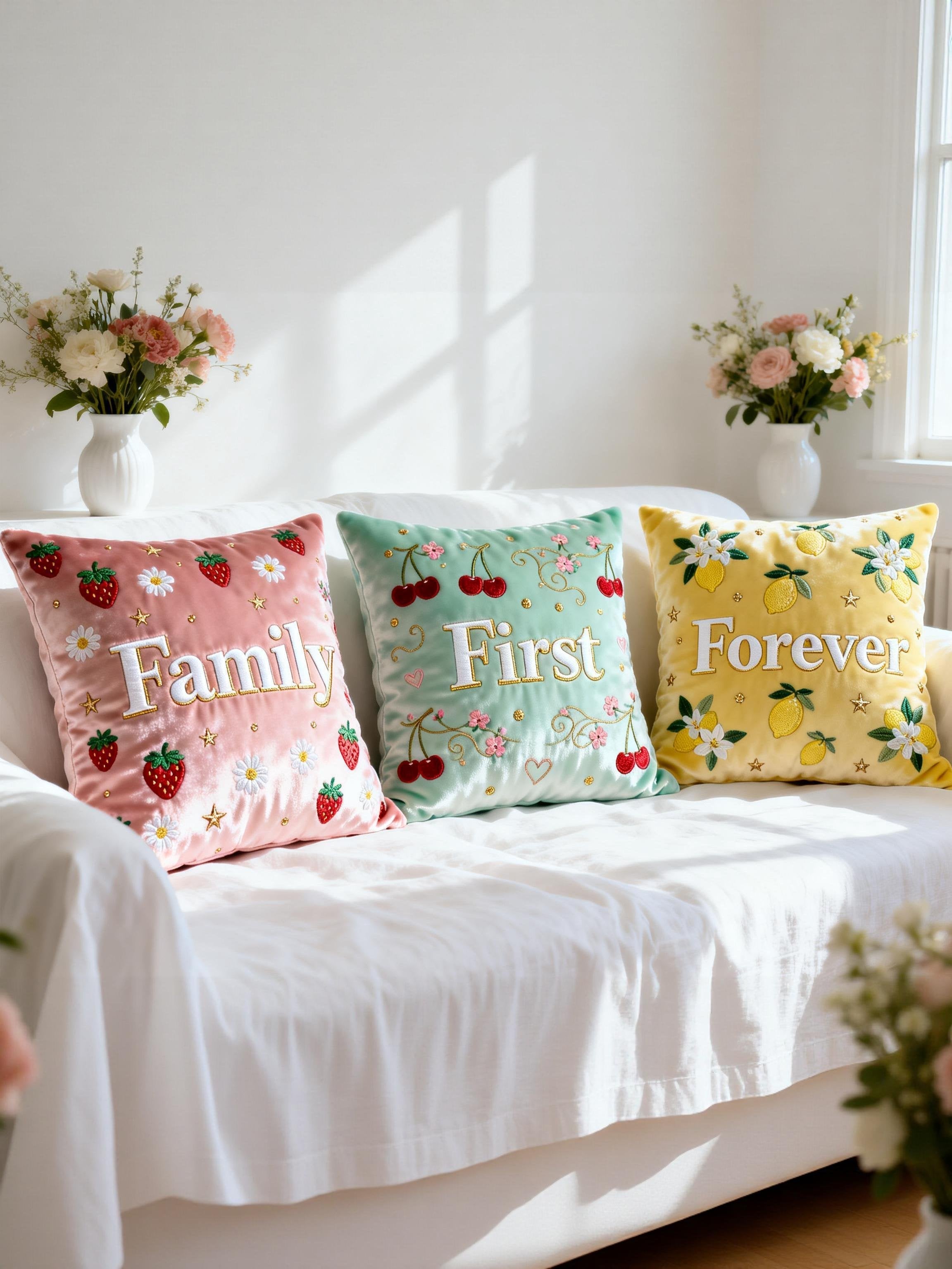 Family Forever Throw Pillow Set