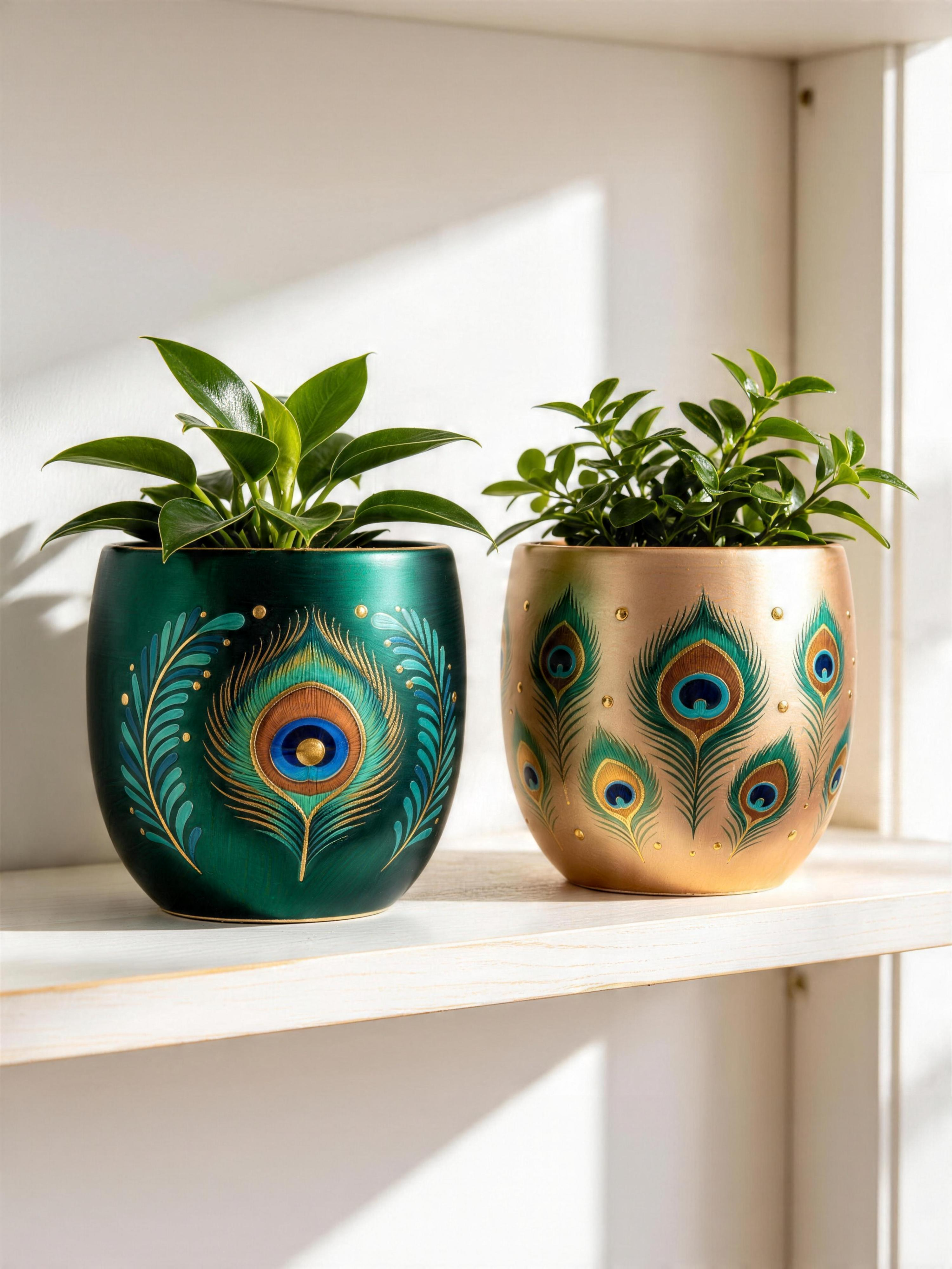 Peacock Green Planter