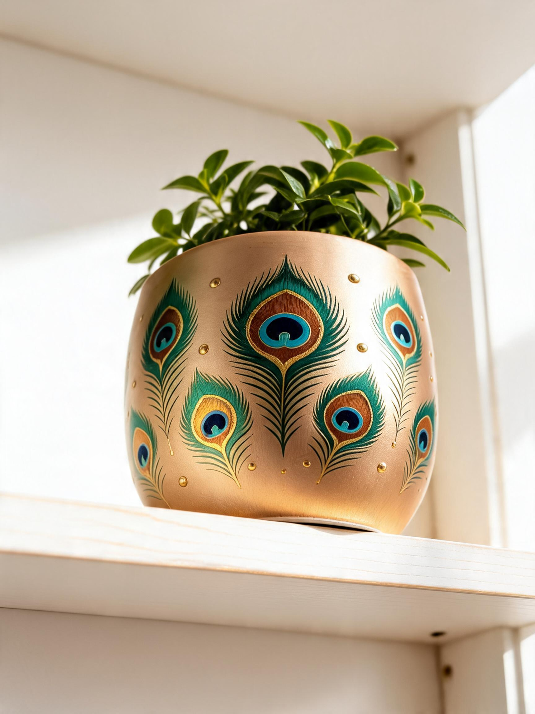 Peacock Gold Planter
