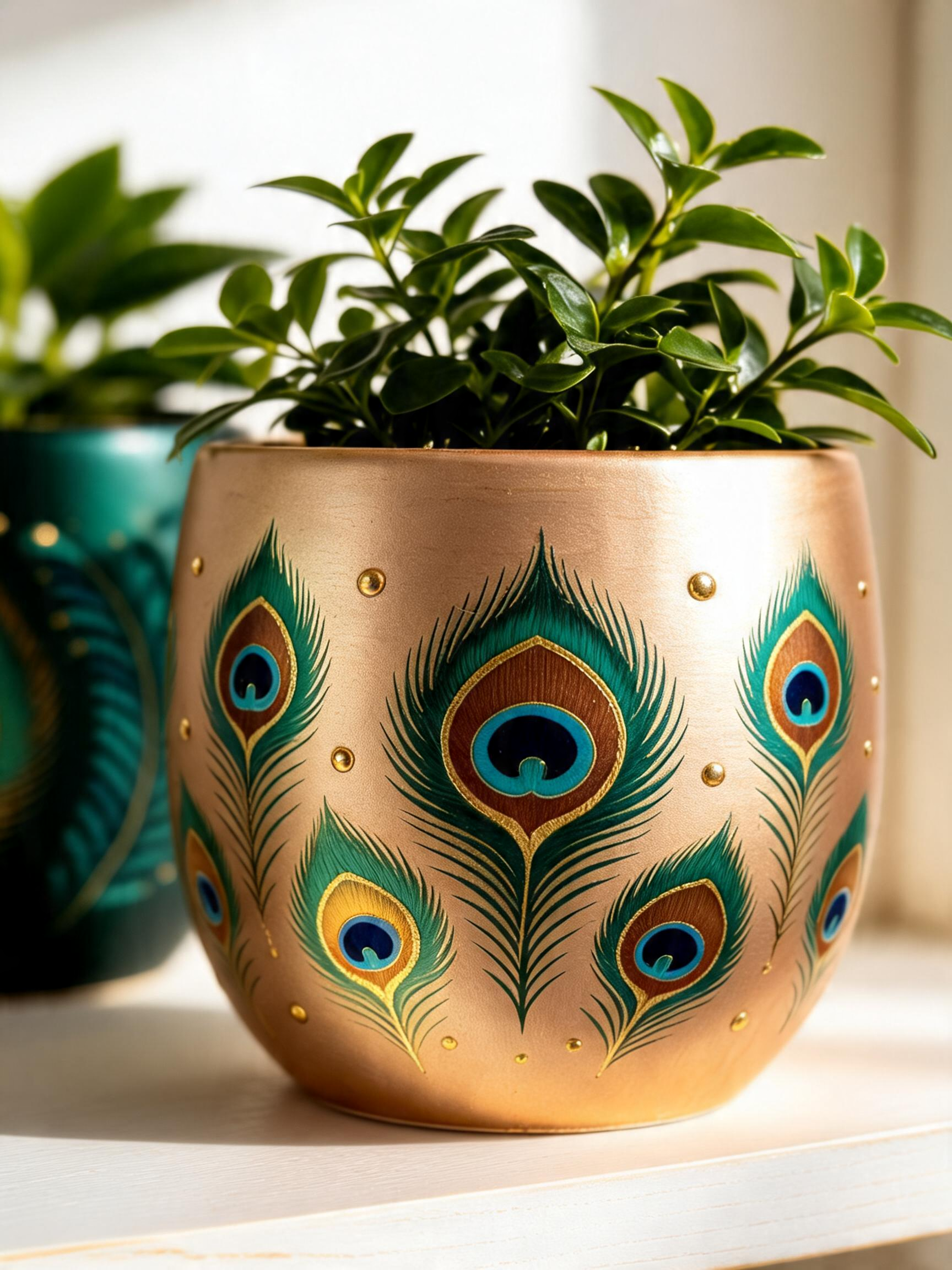 Peacock Gold Planter