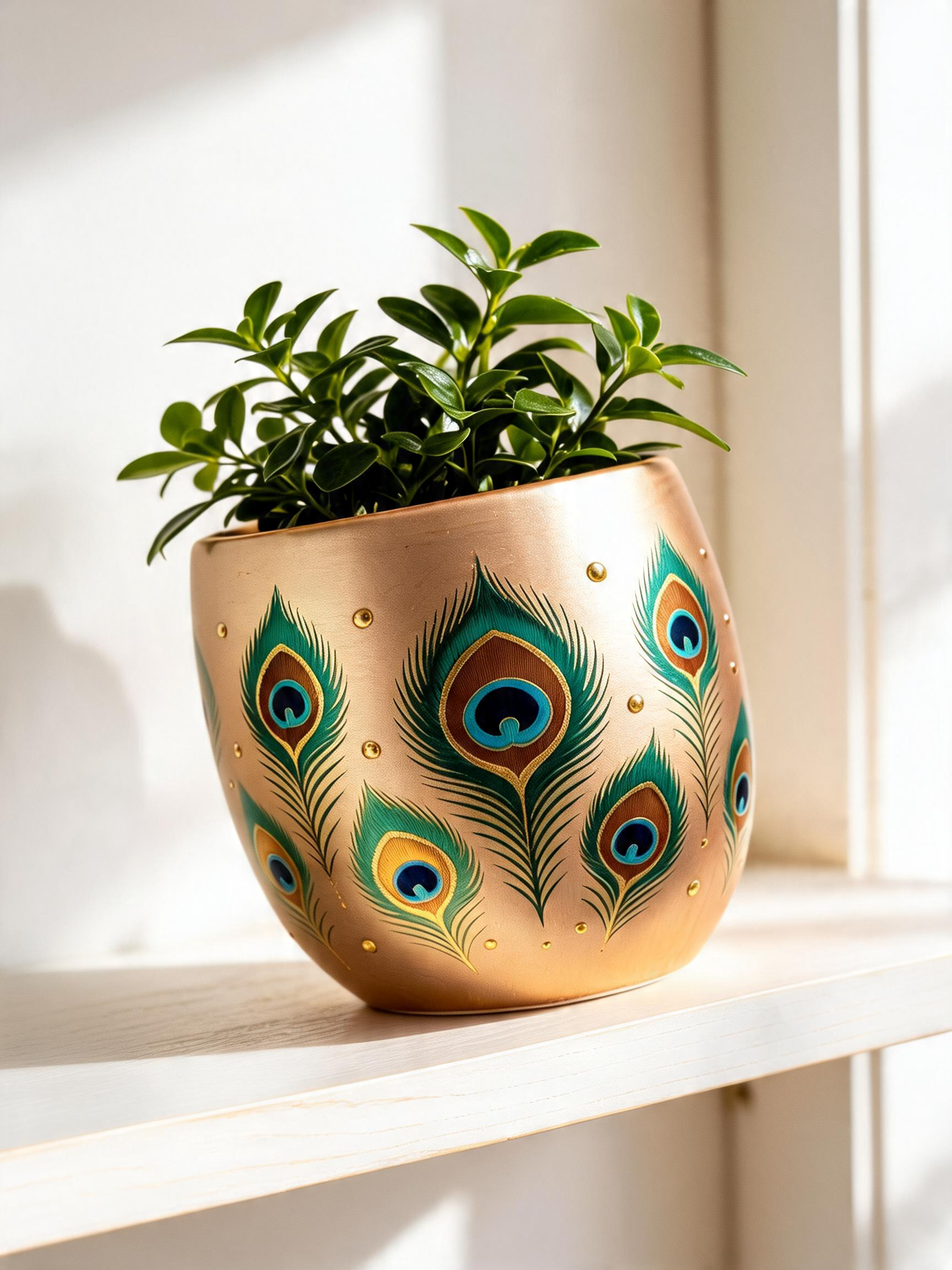 Peacock Gold Planter